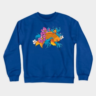 Koi and Flowers Crewneck Sweatshirt